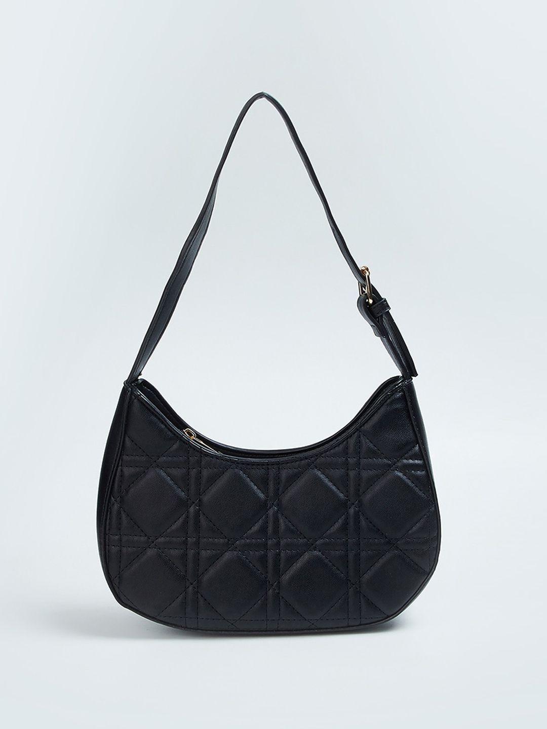 max textured half moon hobo bag