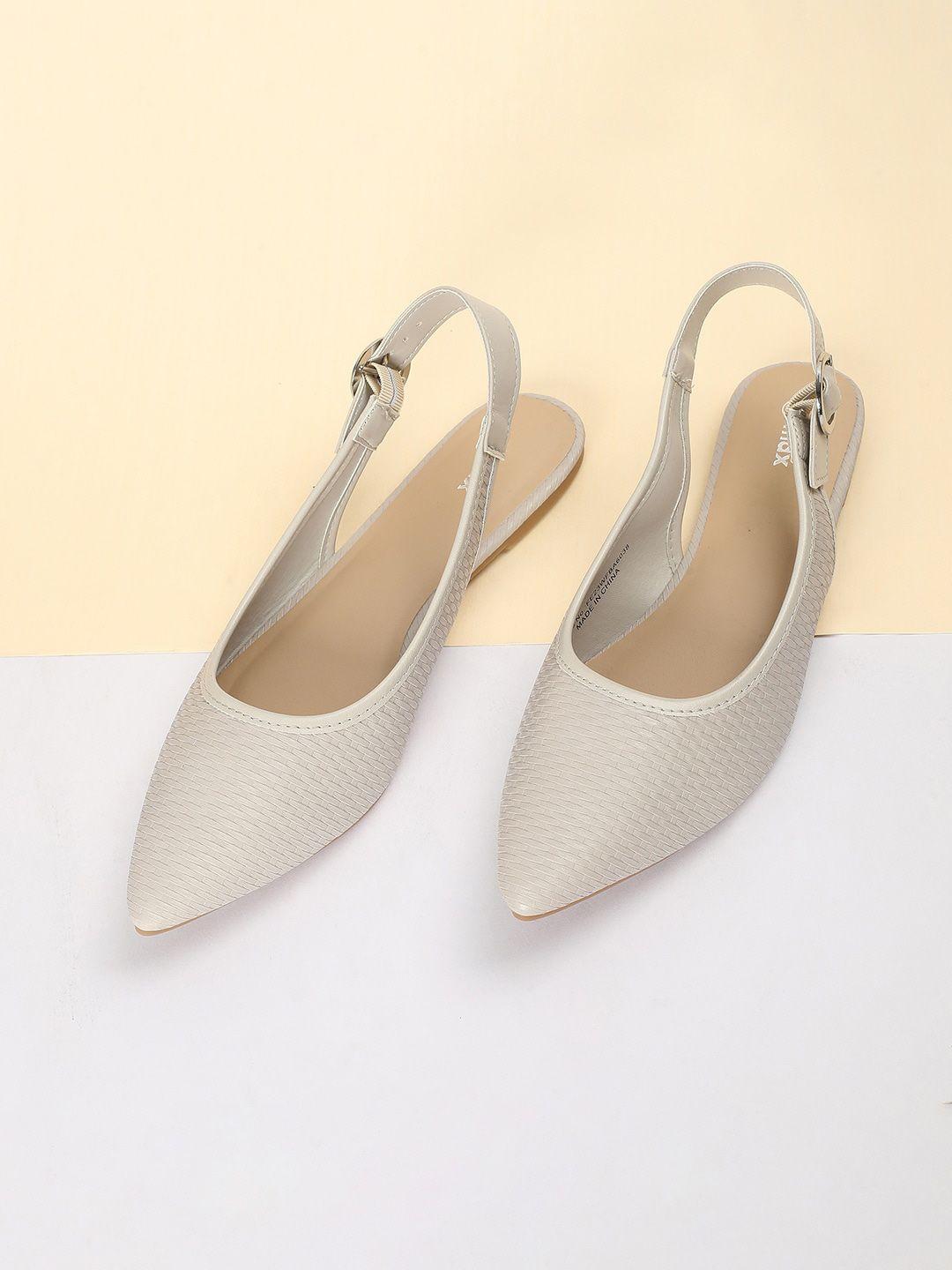 max textured pointed mules flats