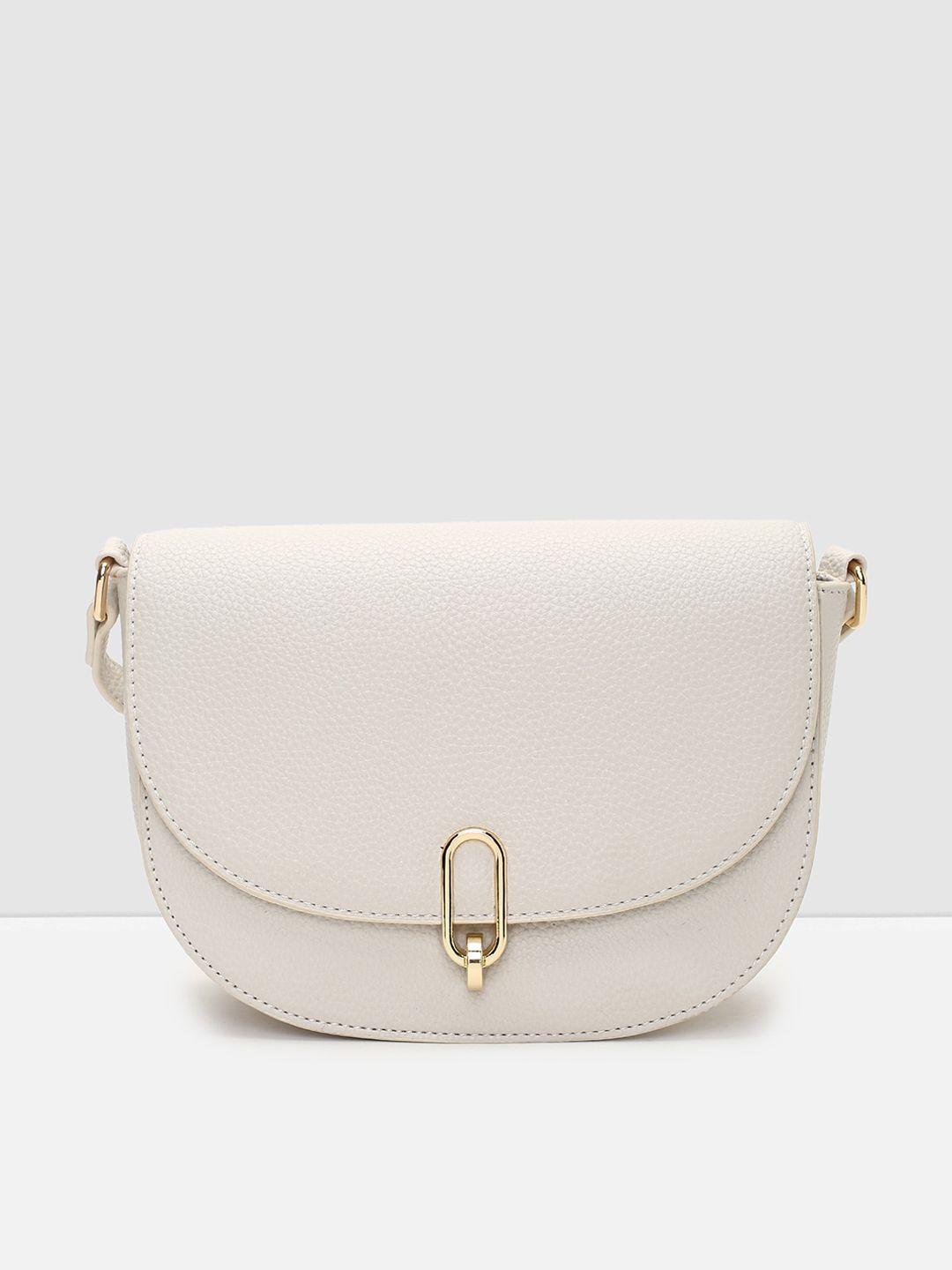 max textured structured sling bag