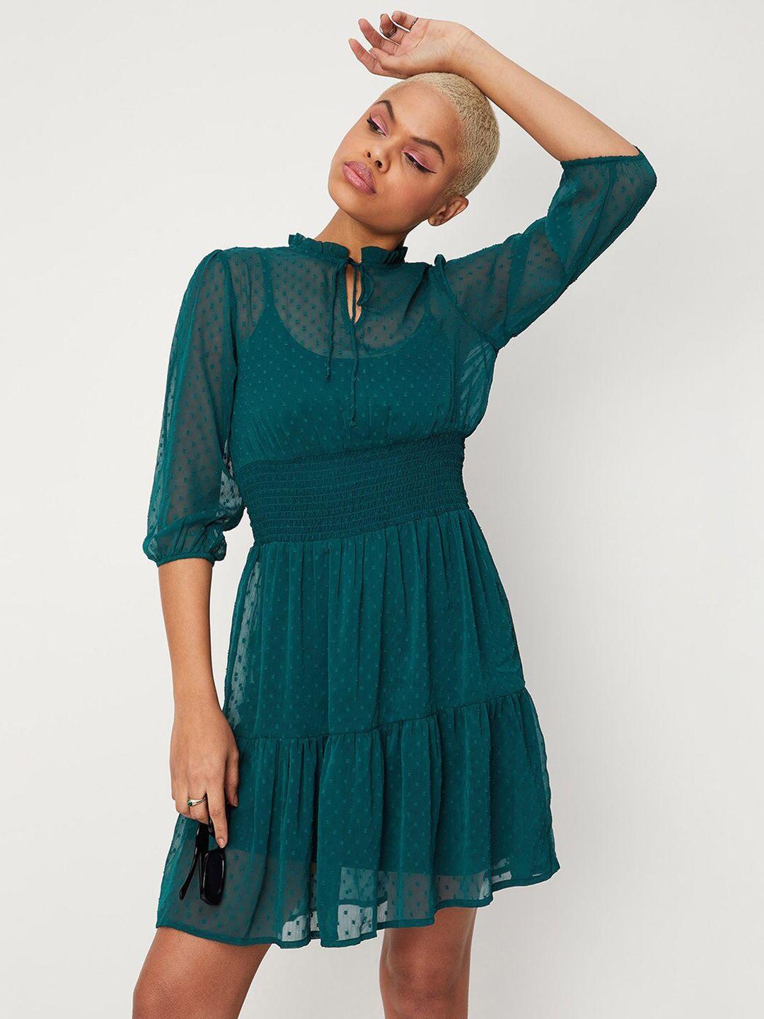 max tie-up neck dress