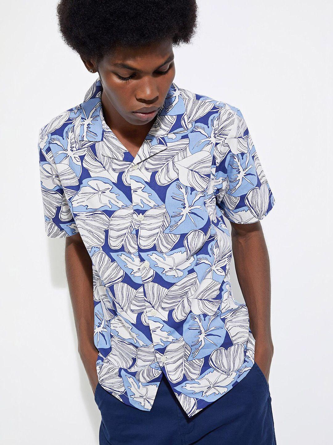 max tropical printed club collar casual shirt
