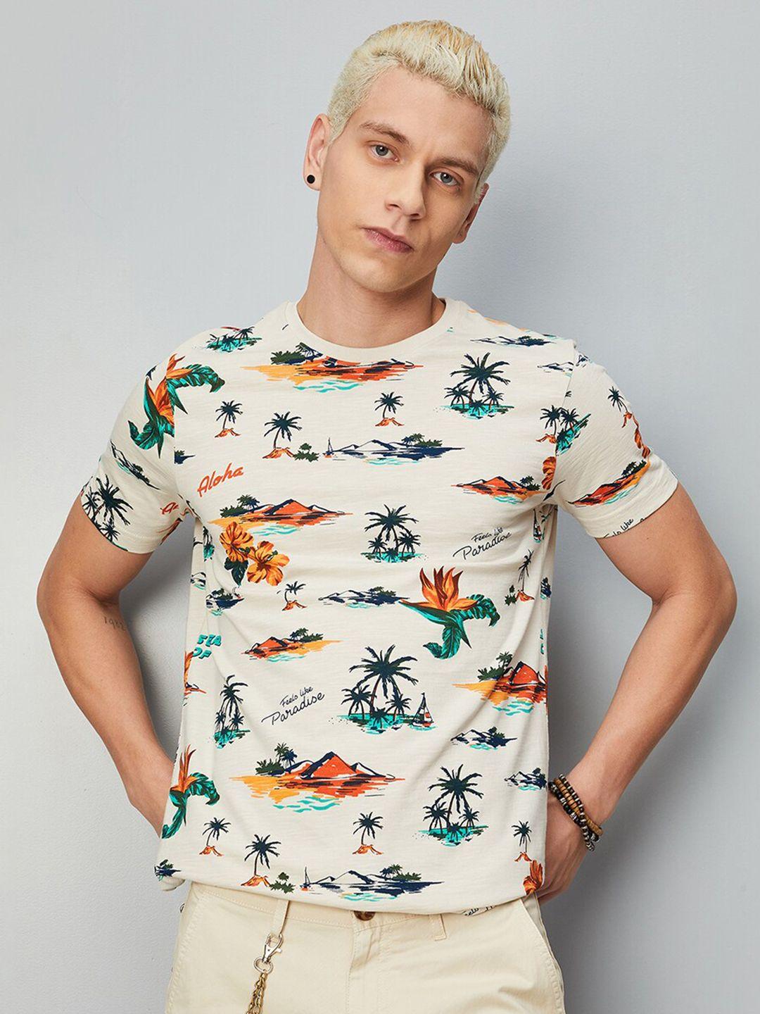 max tropical printed pure cotton t-shirt