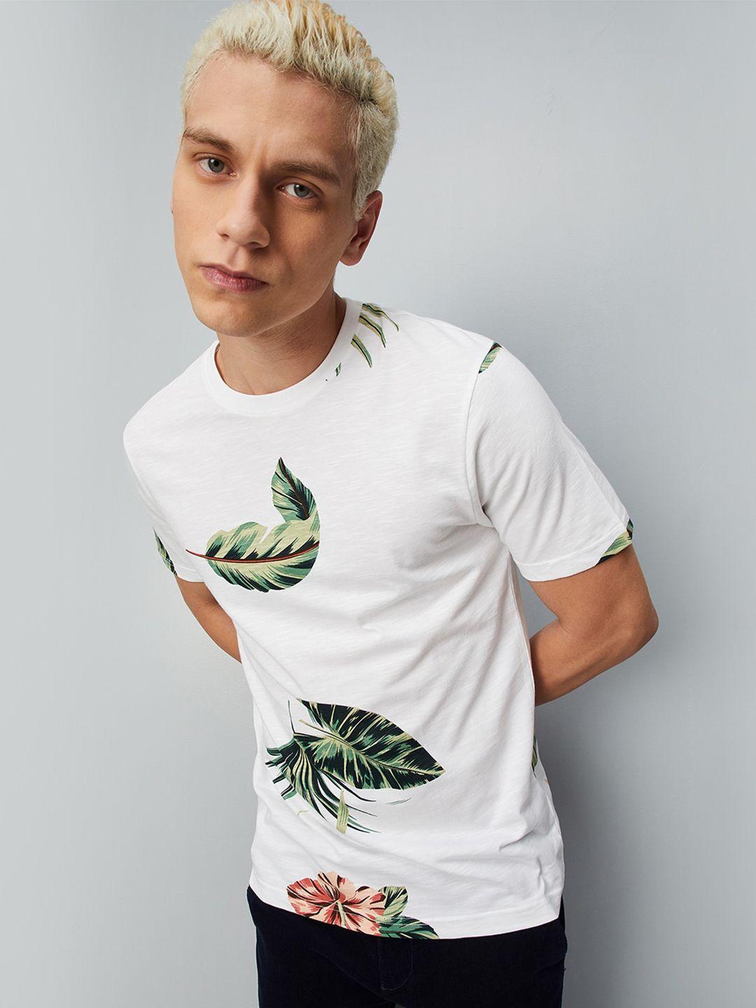 max tropical printed pure cotton t-shirt