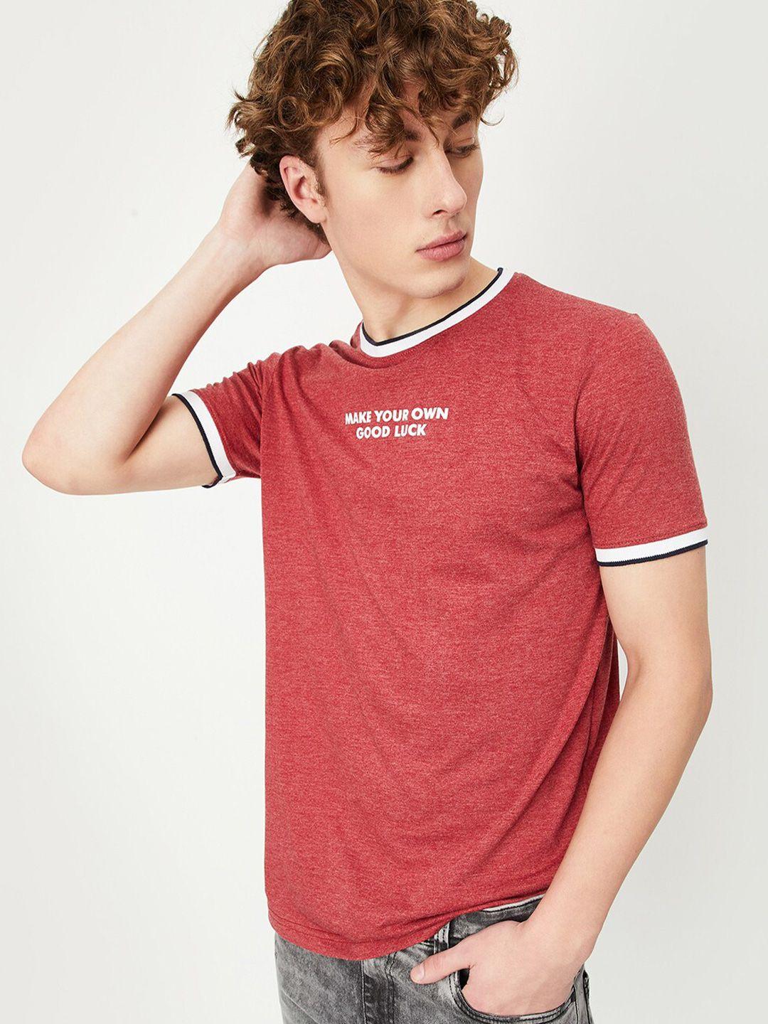 max typography printed casual t-shirt