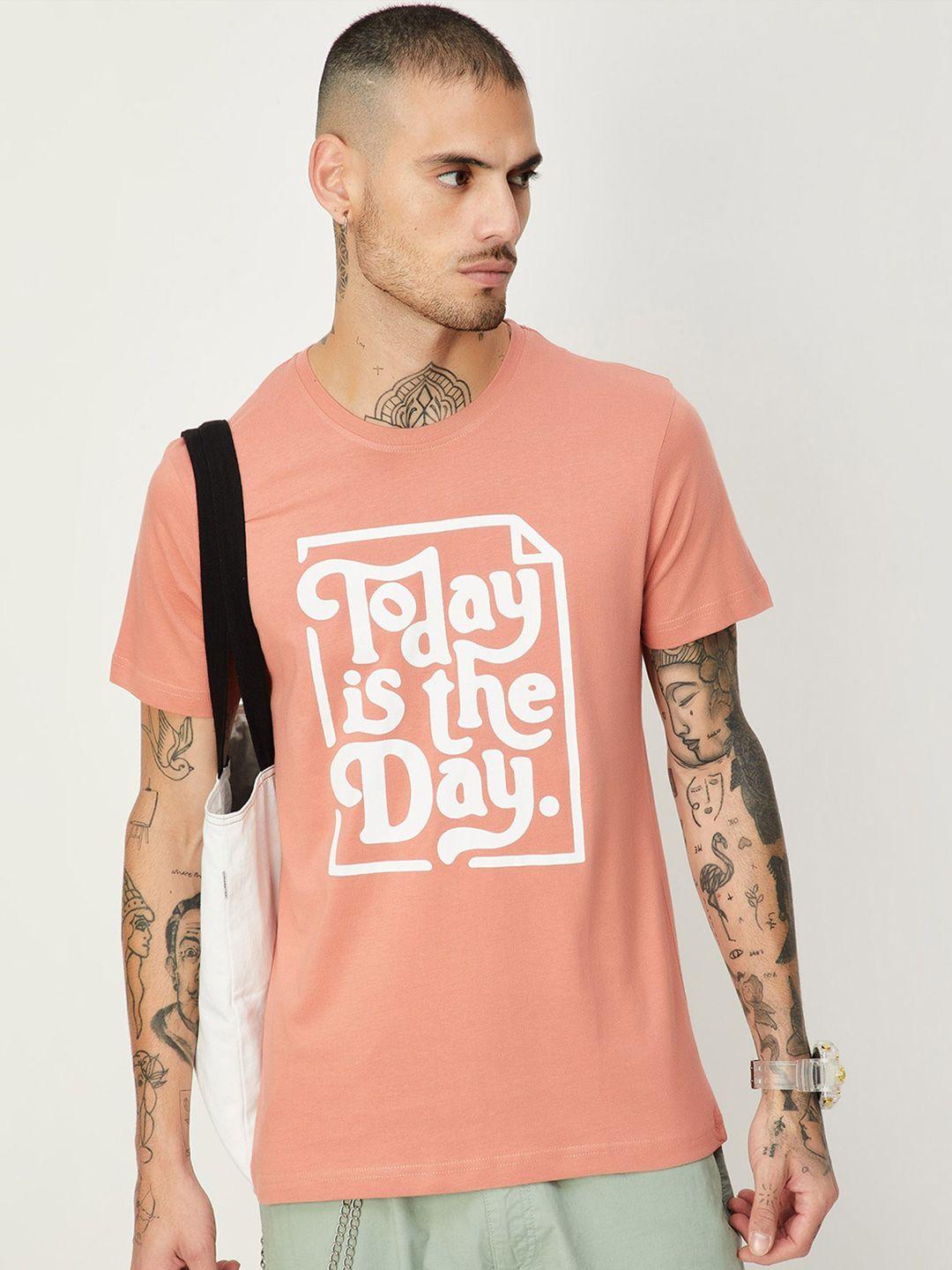 max typography printed cotton t-shirt