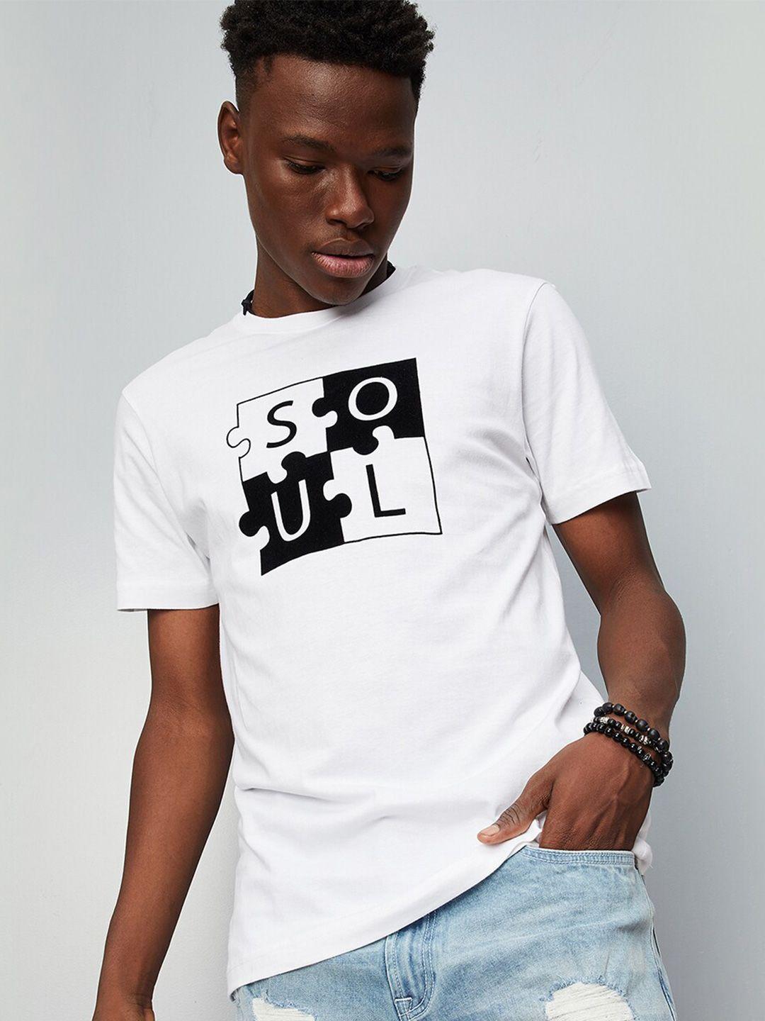 max typography printed pure cotton t-shirt