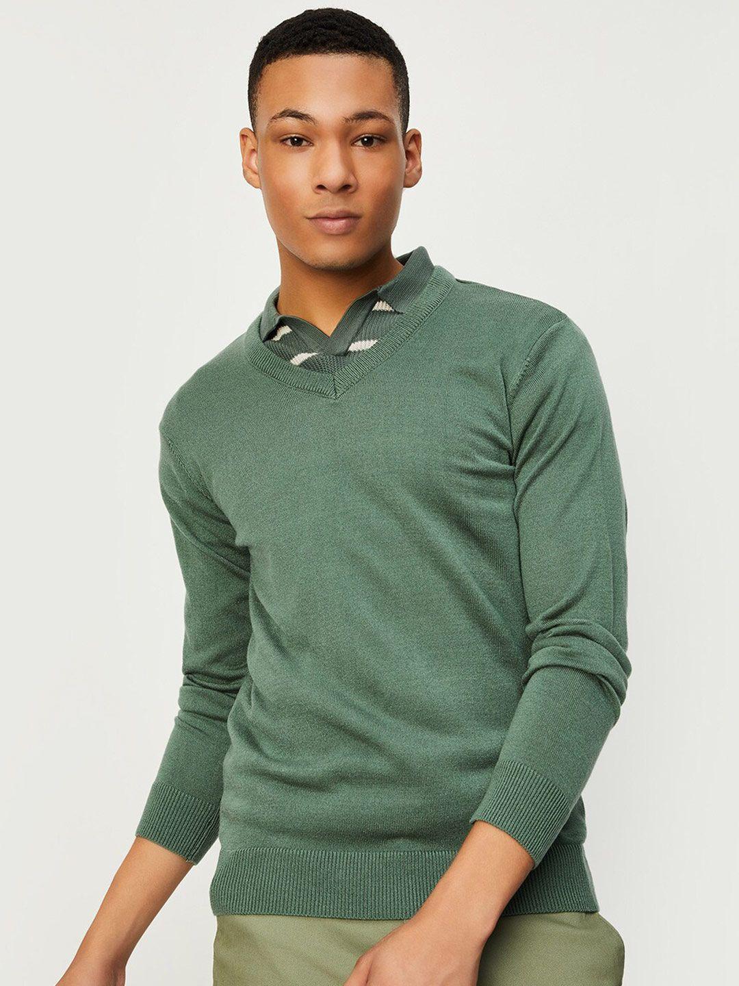 max v-neck acrylic pullover