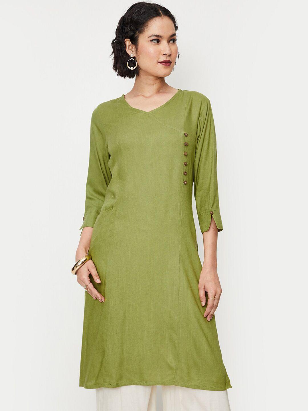 max v-neck angrakha kurta