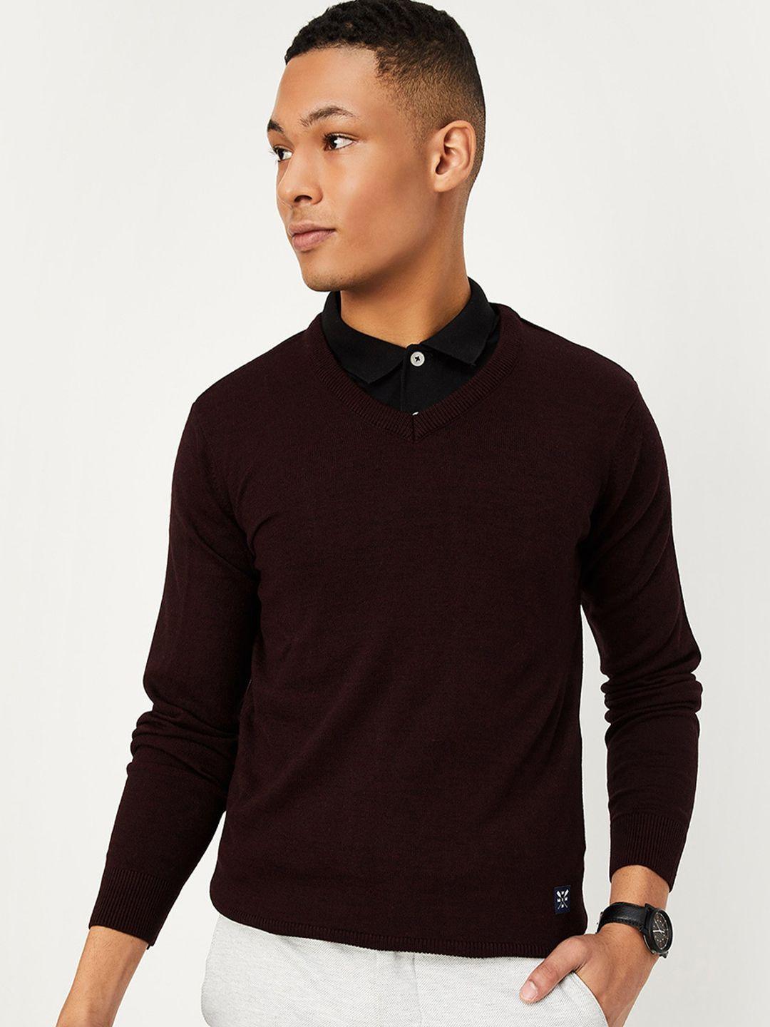 max v-neck pure acrylic pullover