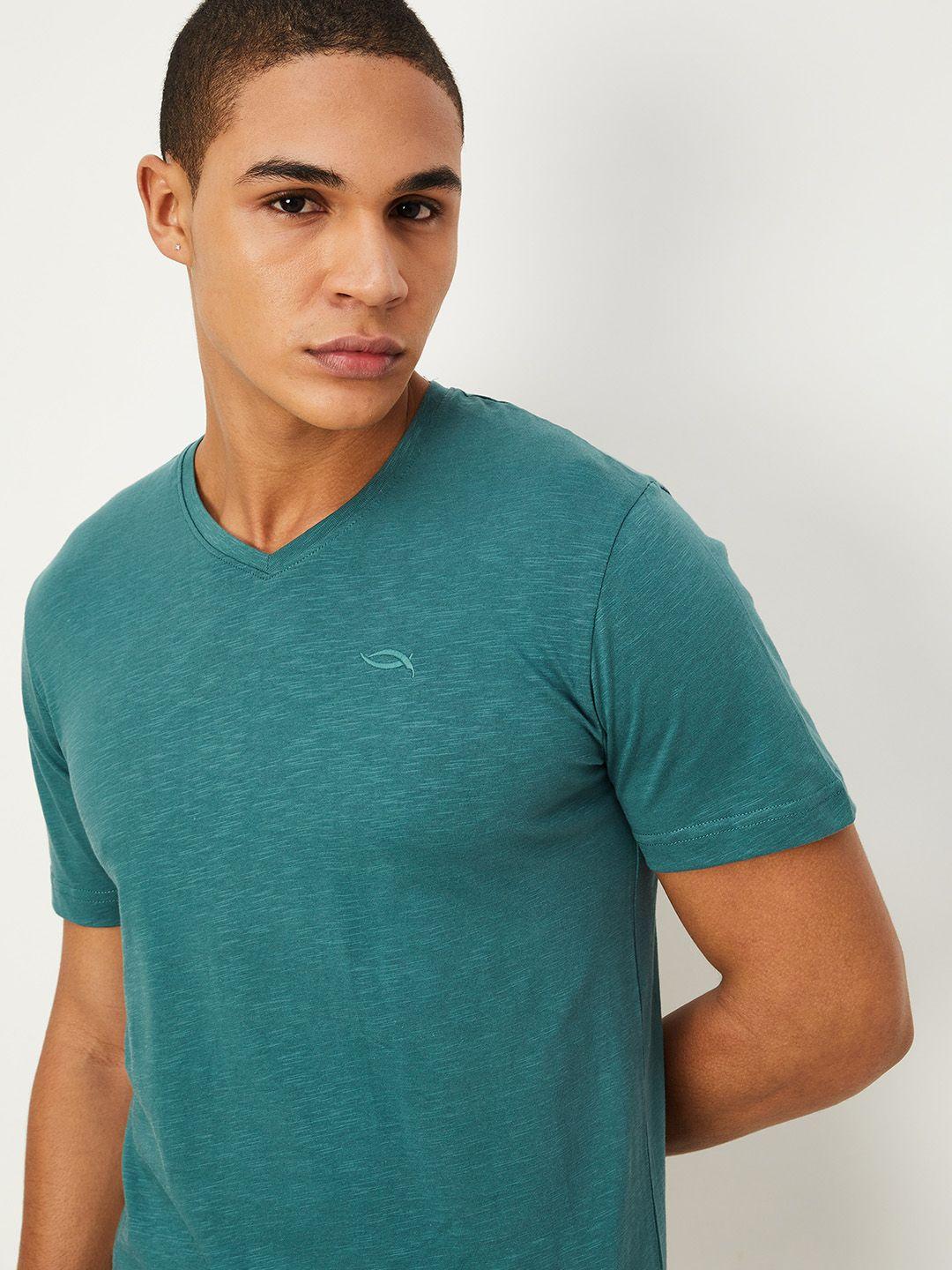 max v-neck short sleeves cotton t-shirt