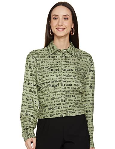 max women's regular blouse (pa22shrt04_green s)