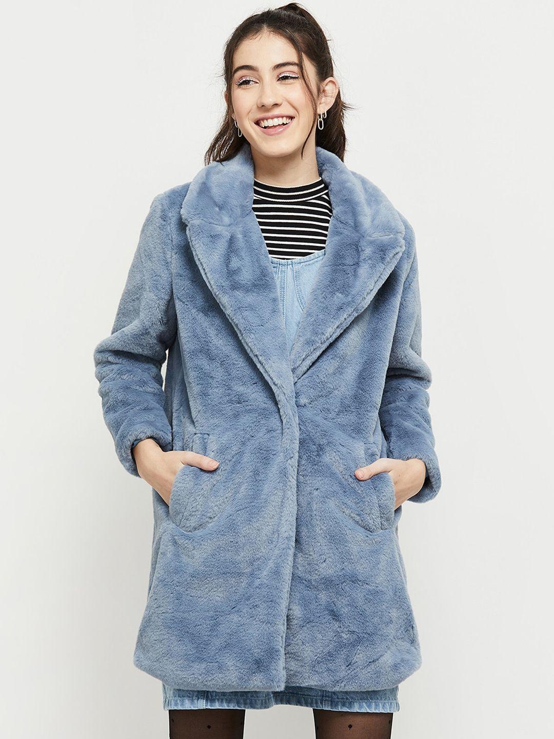 max women blue longline tailored jacket