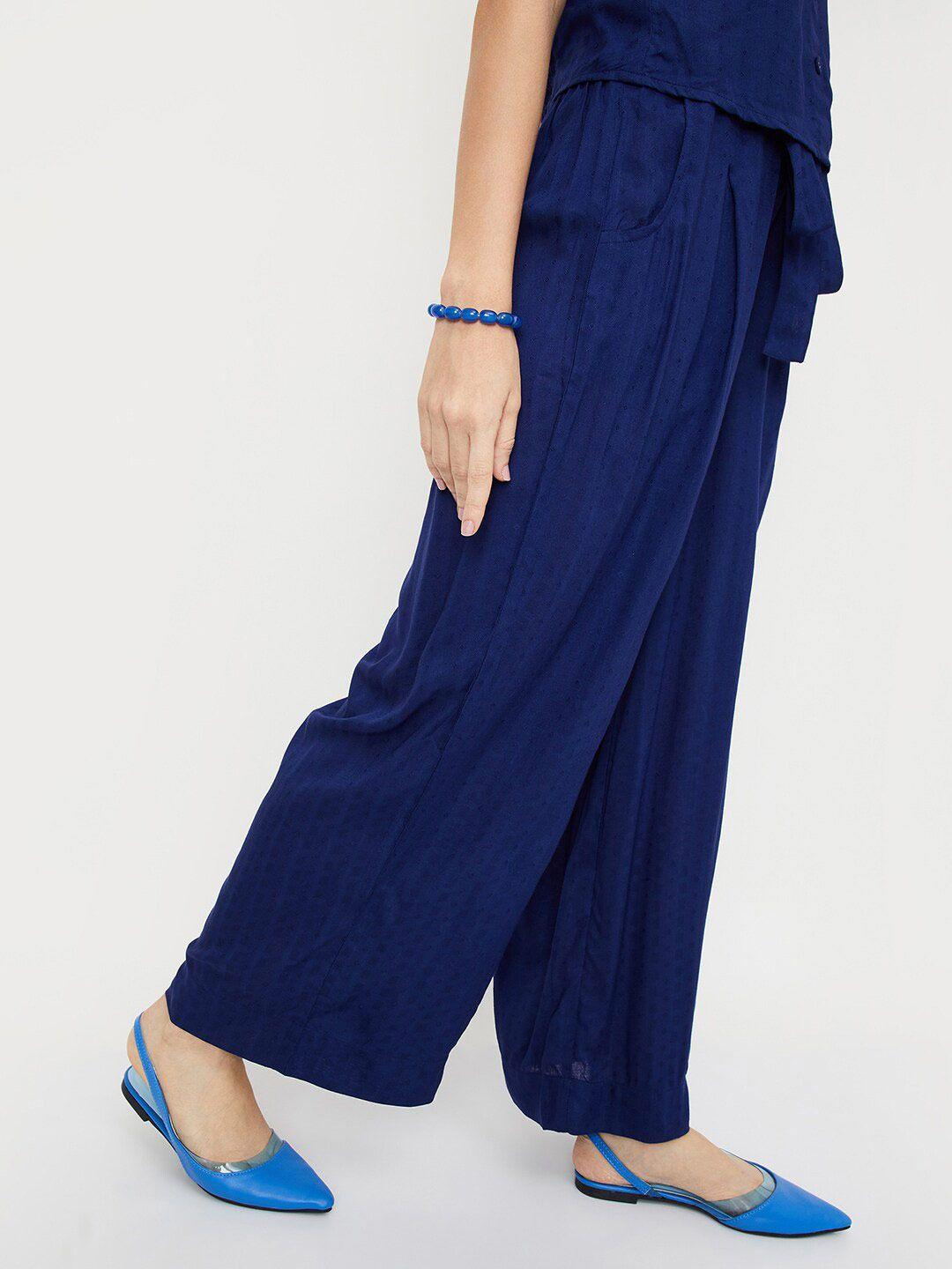 max women blue palazzos