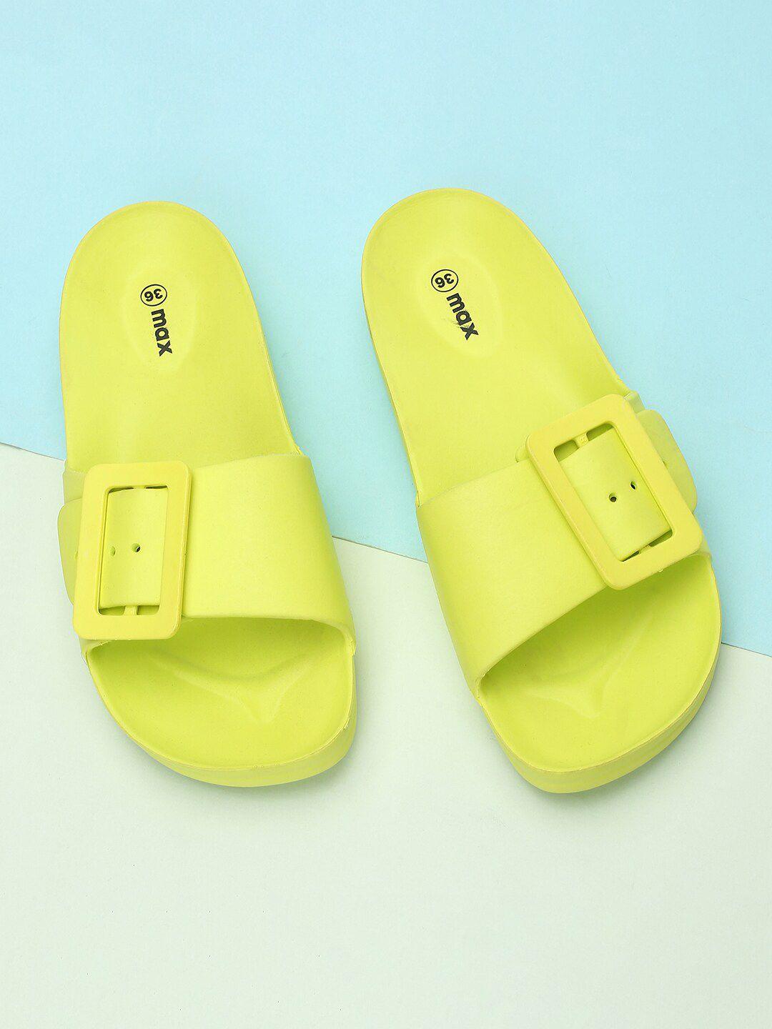 max women buckle details synthetic sliders