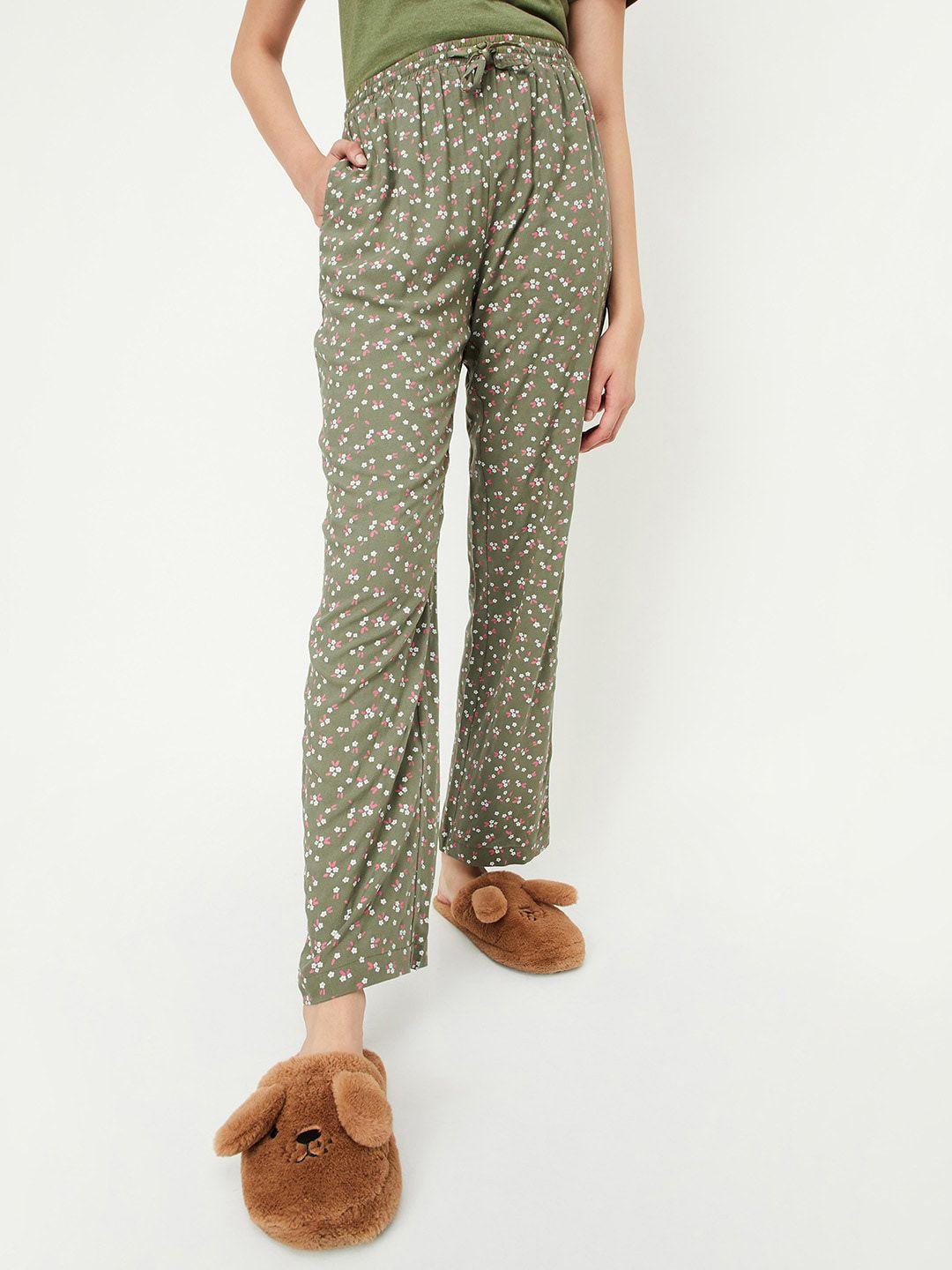 max women floral printed lounge pant