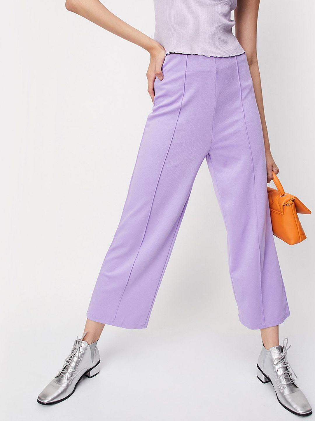 max women mid-rise cropped trousers