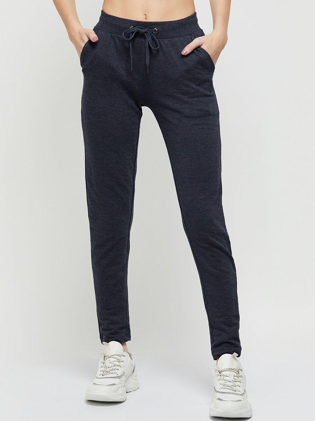 max women navy blue track pants