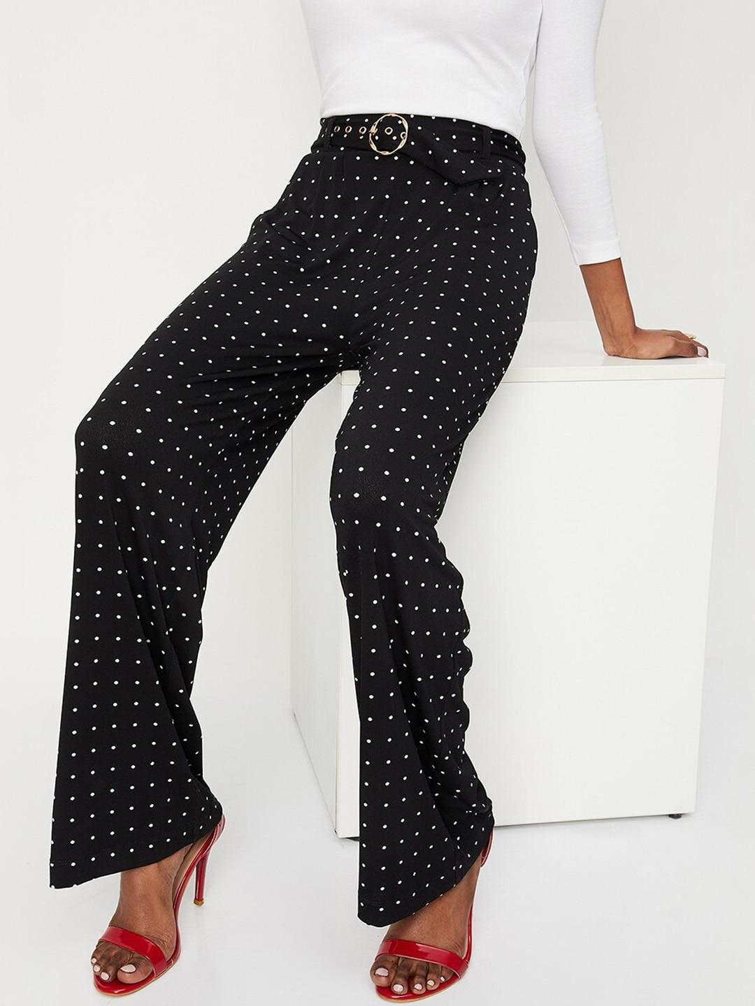 max women polka dot printed trouser