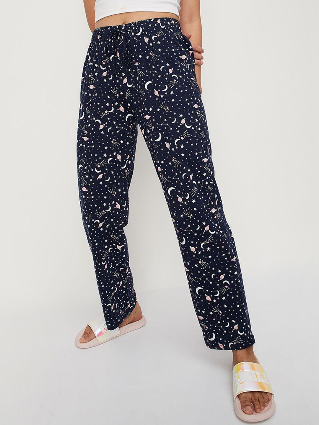 max women printed knitted lounge pant