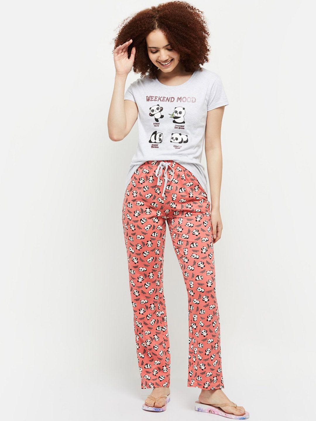 max women printed night suit