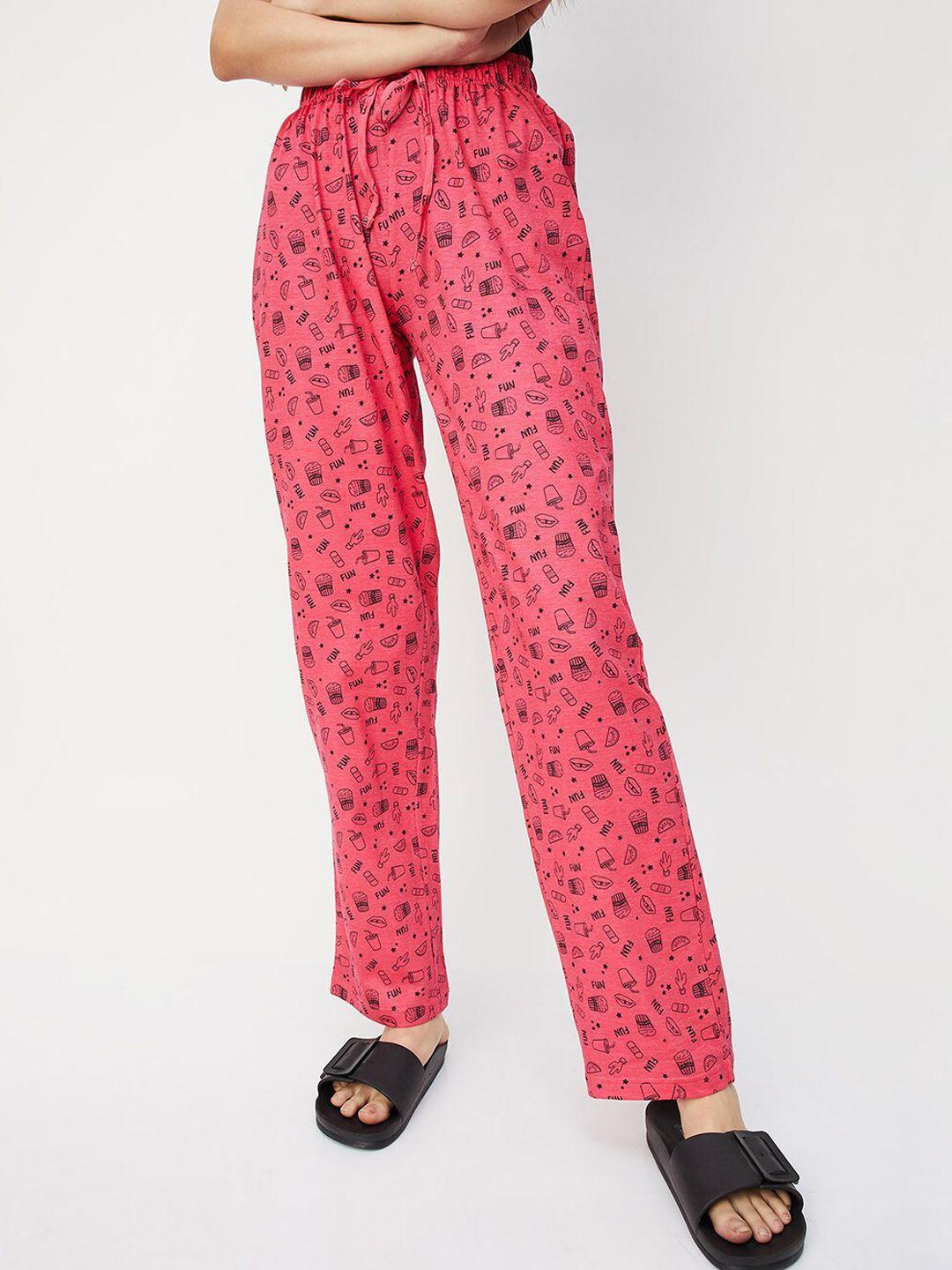 max women printed pure cotton trousers