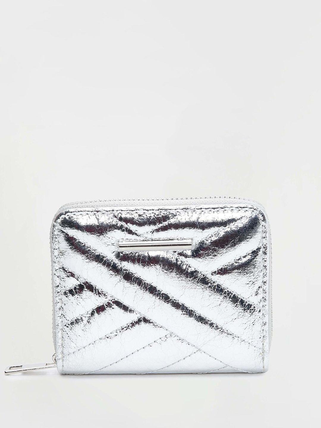 max women pu textured zip around wallet wallet