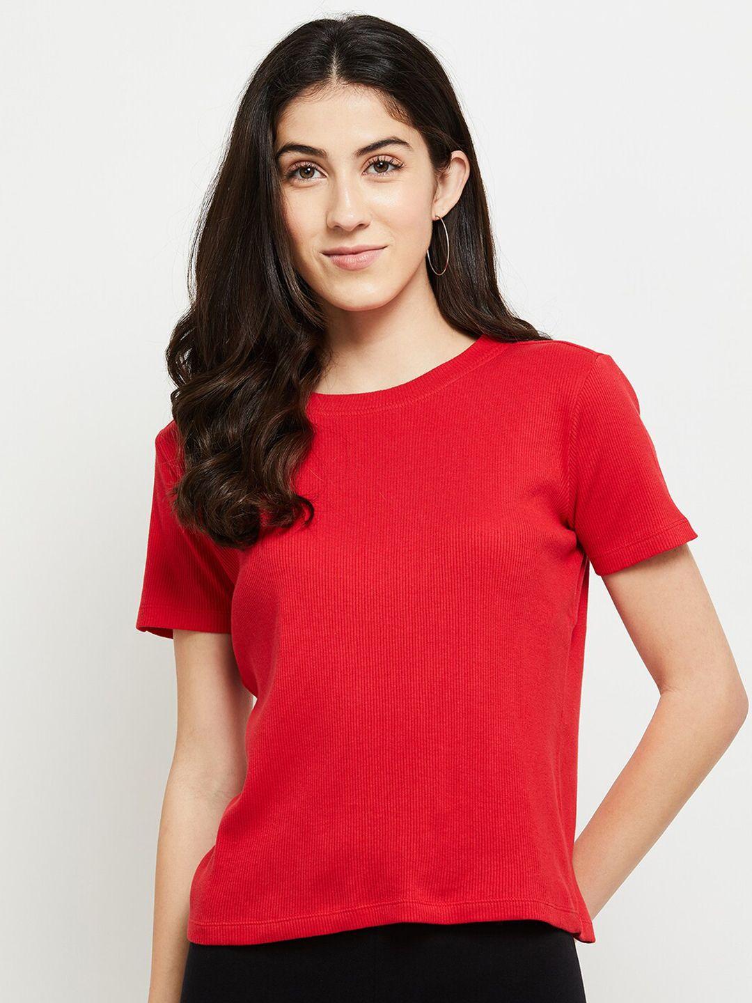 max women round neck cotton t-shirt