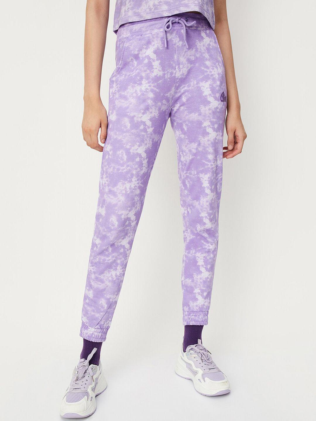 max women tie & dyed printed pure cotton jogger