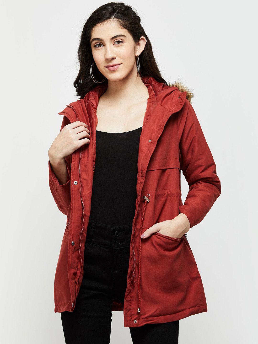 max women windcheater longline parka jacket