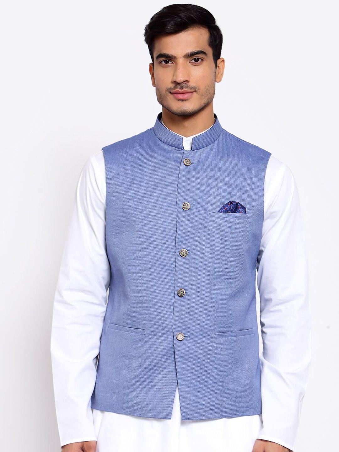 maxence-men-blue-woven-design-satin-nehru-jacket