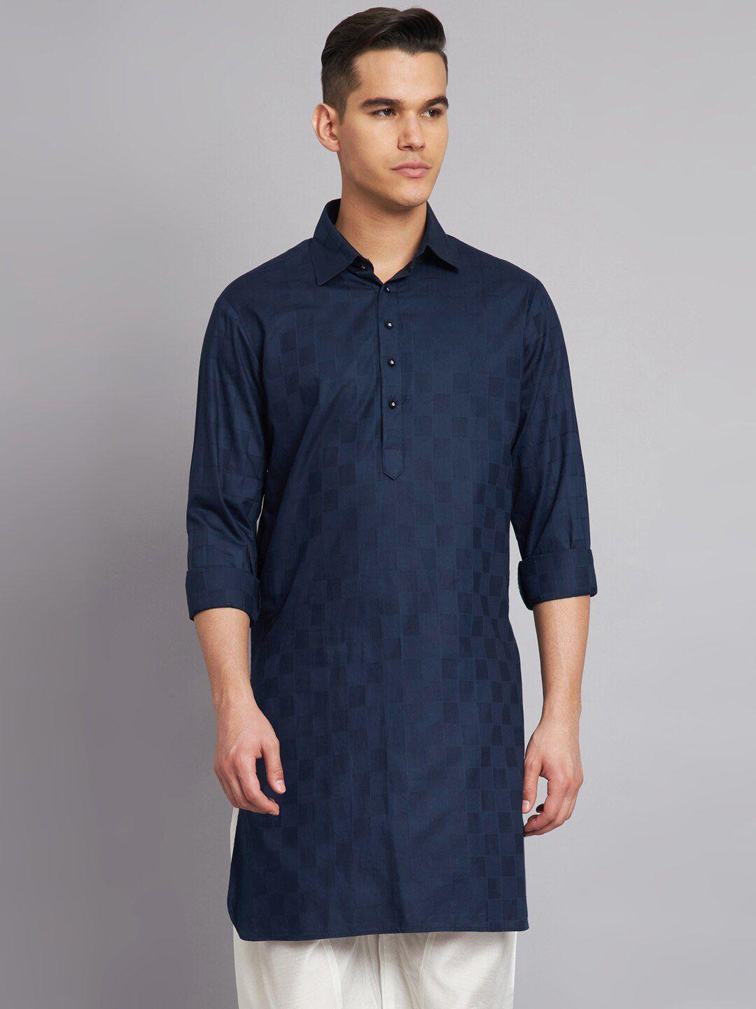 maxence woven design regular pure cotton kurta with pyjamas