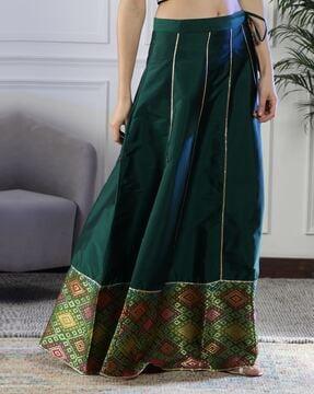 maxi lehenga skirt with woven border