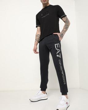 maxi vertical logo cotton joggers