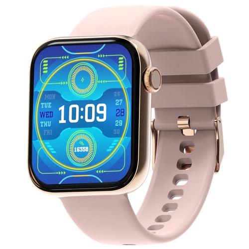 maxima typhoon smart watch 1.9" ultra hd display,600 nits, bluetooth calling, ai voice assistant, advanced chipset,100+ sports mode, ai health monitoring, metallic design (rose gold peach)