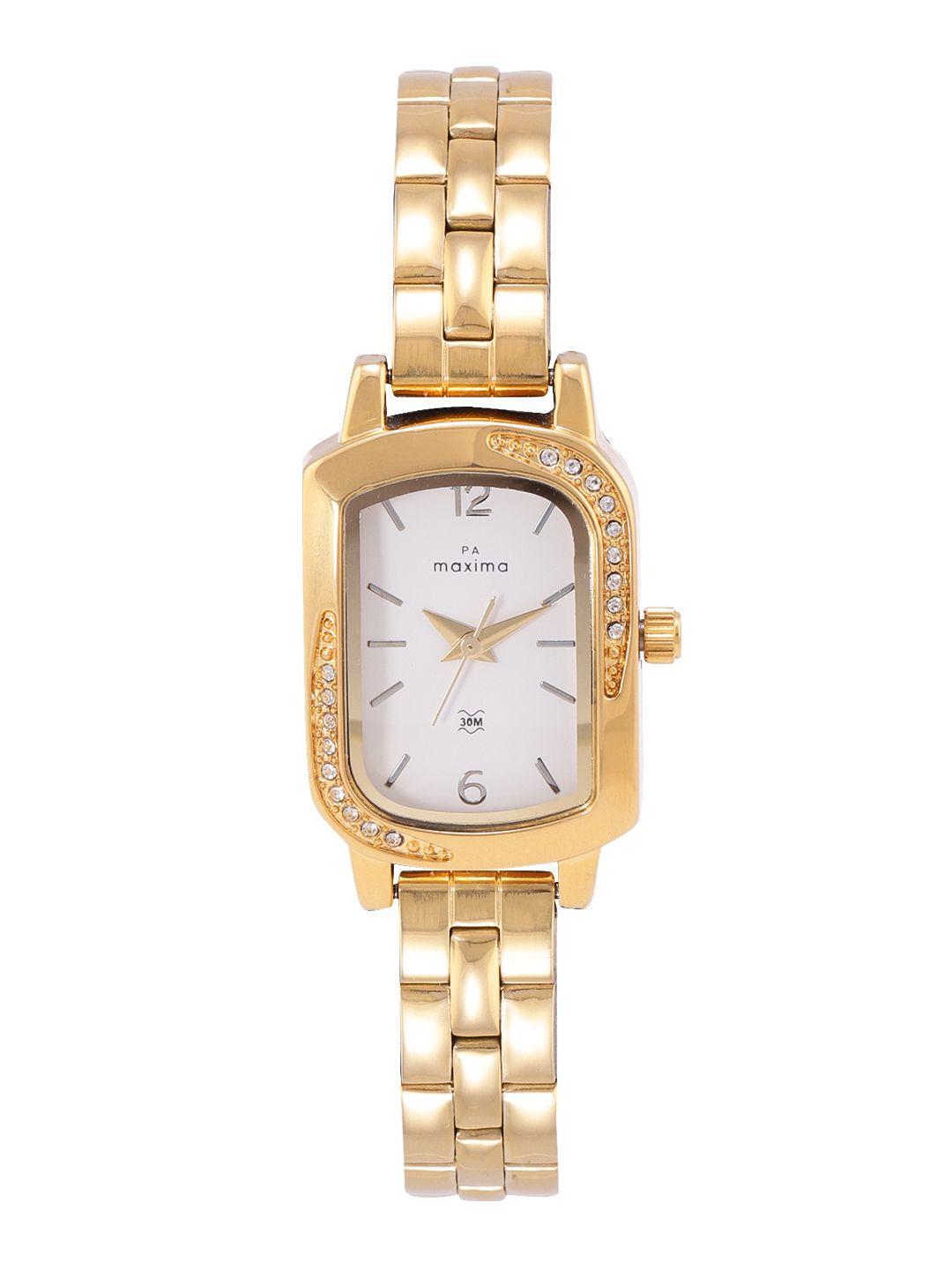 maxima women bracelet style straps analogue watch 61720cmly