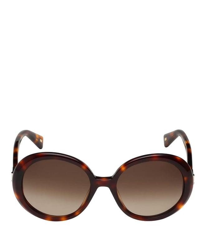 maxmara mmhingensocc54 brown round sunglasses for women