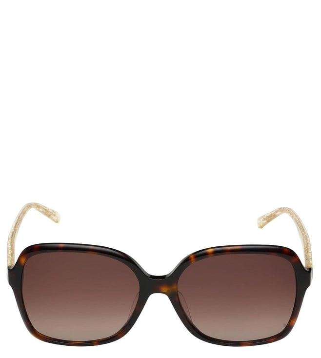 maxmara mmtwistivfs086ha59 brown square sunglasses for women