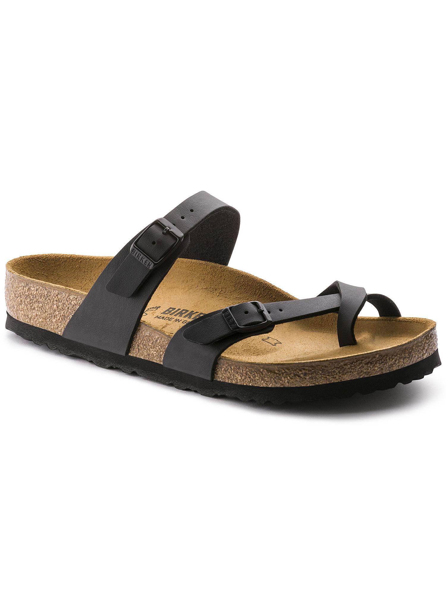 mayari birko-flor black narrow width unisex sandals