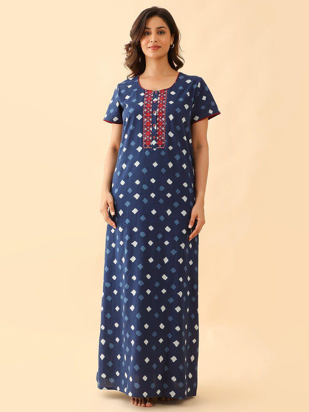 maybell embroidered maxi nightdress