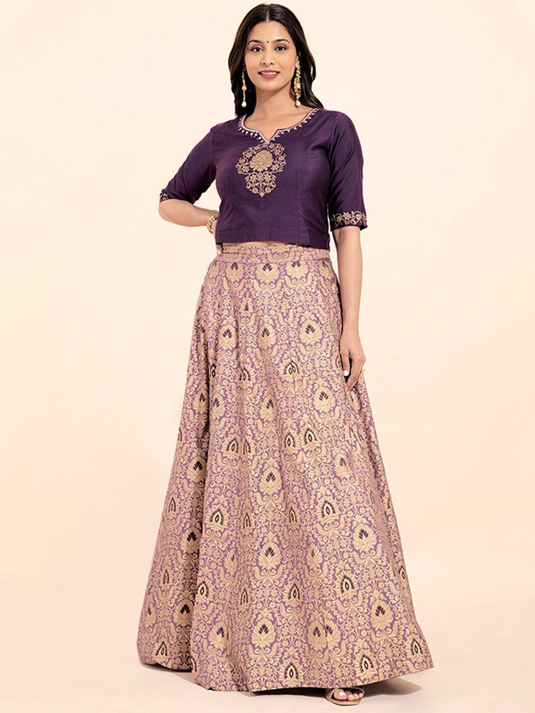 maybell embroidered ready to wear lehenga & blouse