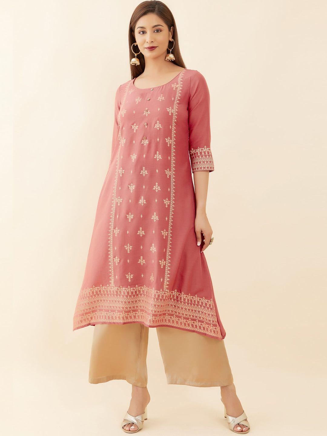 maybell ethnic motif printed a-line kurta