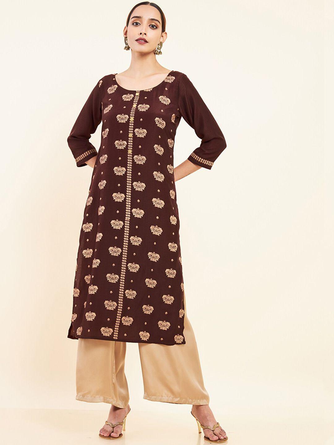 maybell ethnic motifs printed anarkali kurta