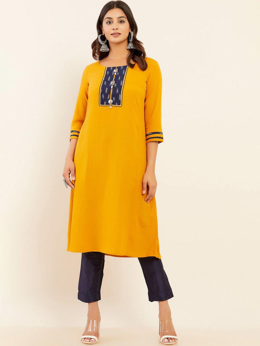 maybell yoke design  a-line kurta