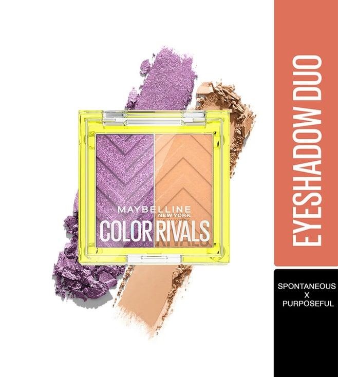 maybelline new york color rivals duo eyeshadow palette spontaneous x purposeful - 3 gm