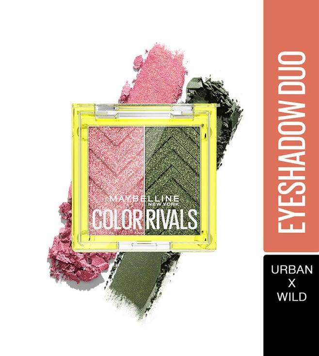 maybelline new york color rivals duo eyeshadow palette urban x wild - 3 gm