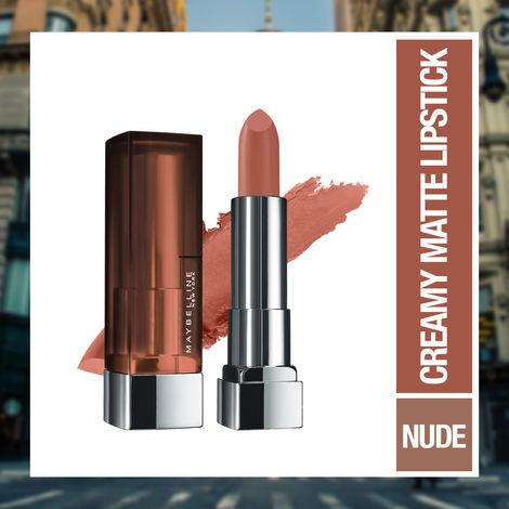 maybelline new york color sensational creamy matte lipstick,506 toasted brown (3.9 g)