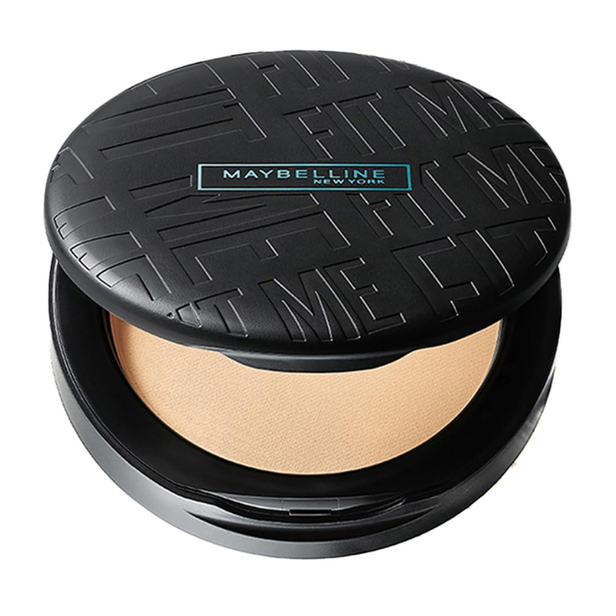 maybelline new york fit me matte + poreless compact powder, 16h oil control with spf 32, matte finish, 128 warm nude, 6g