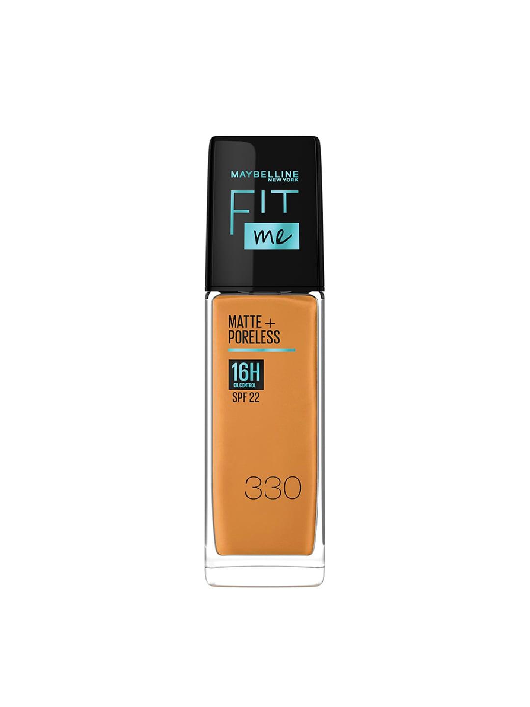 maybelline new york fit me normal to oily matte poreless foundation - toffee 330 30 ml