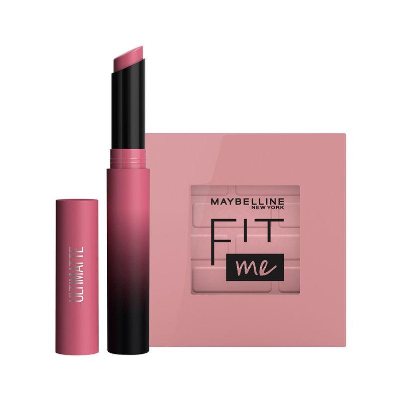 maybelline new york lips & cheek glam - fit me mono blush + ultimattes lipstick combo
