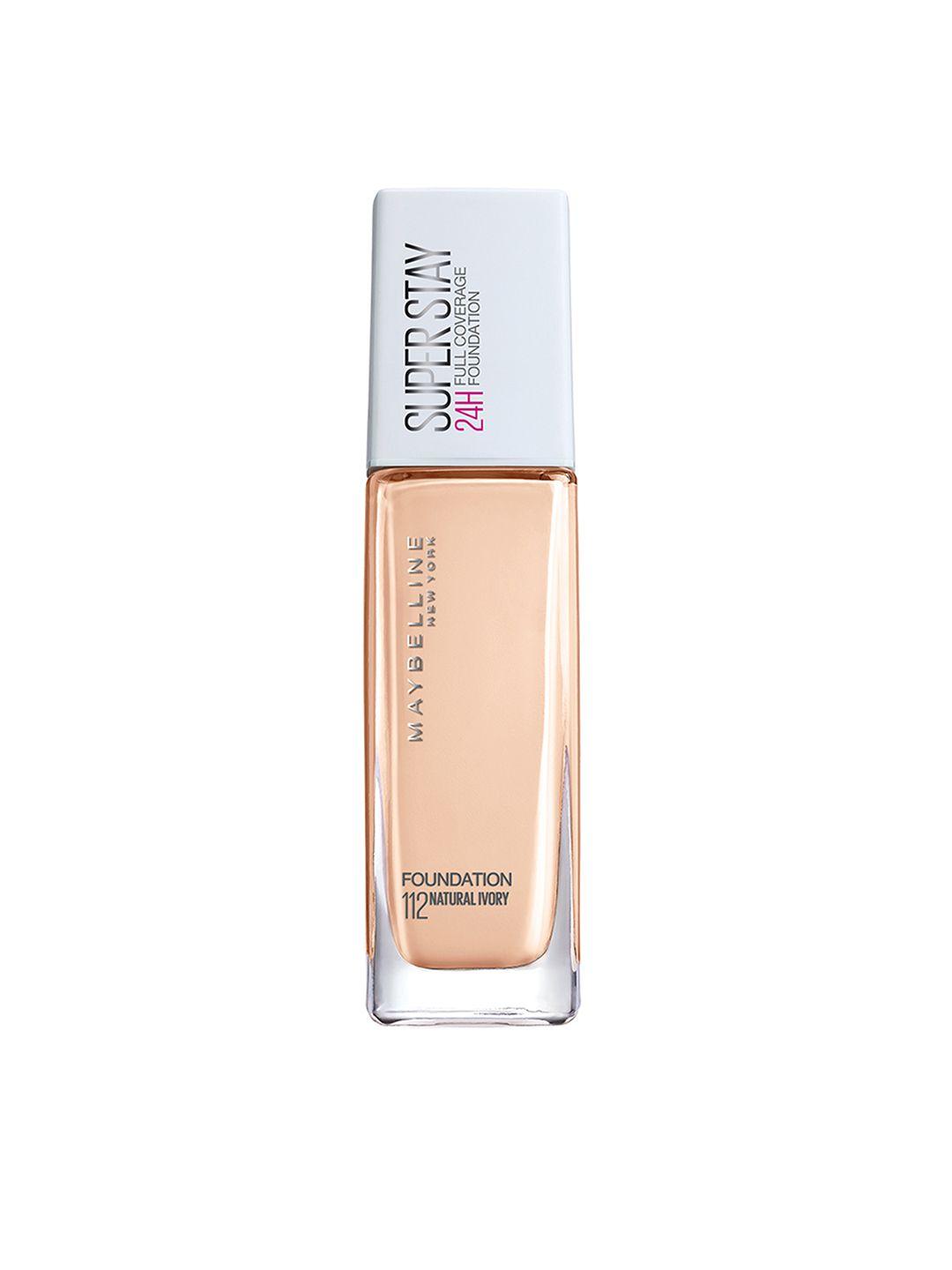 maybelline new york super stay 24h full coverage foundation - natural ivory 112